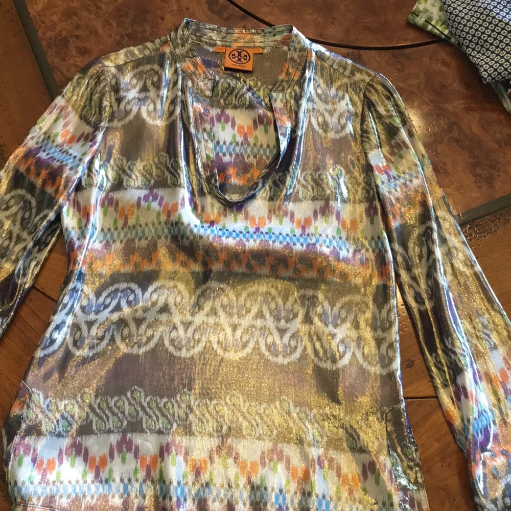 Metallic Tory Burch tunic